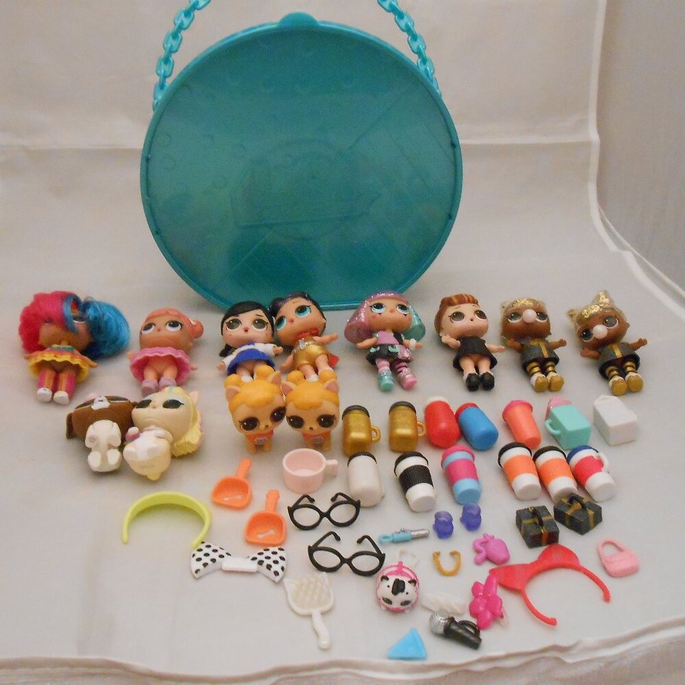 LOL Surprise Dolls Lot, W/Carrying Case And Accessories, Mixed Lot, Girls/Toys